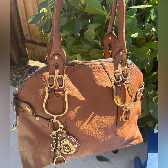 Juicy Couture Y2K Equestrian Large Leather Bowler Handbag - Picture 4 of 17